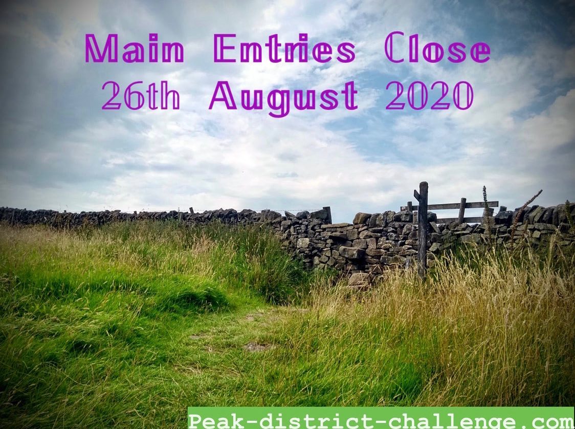 Main entries close on 26th August for The Peak District Challenge 2020, which is going ahead on 1...