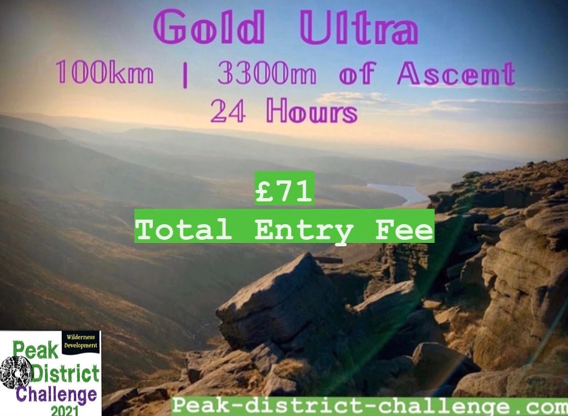 Register now for the Peak-District-Challenge.com 100km Gold Ultra Challenge for only £71 in total...