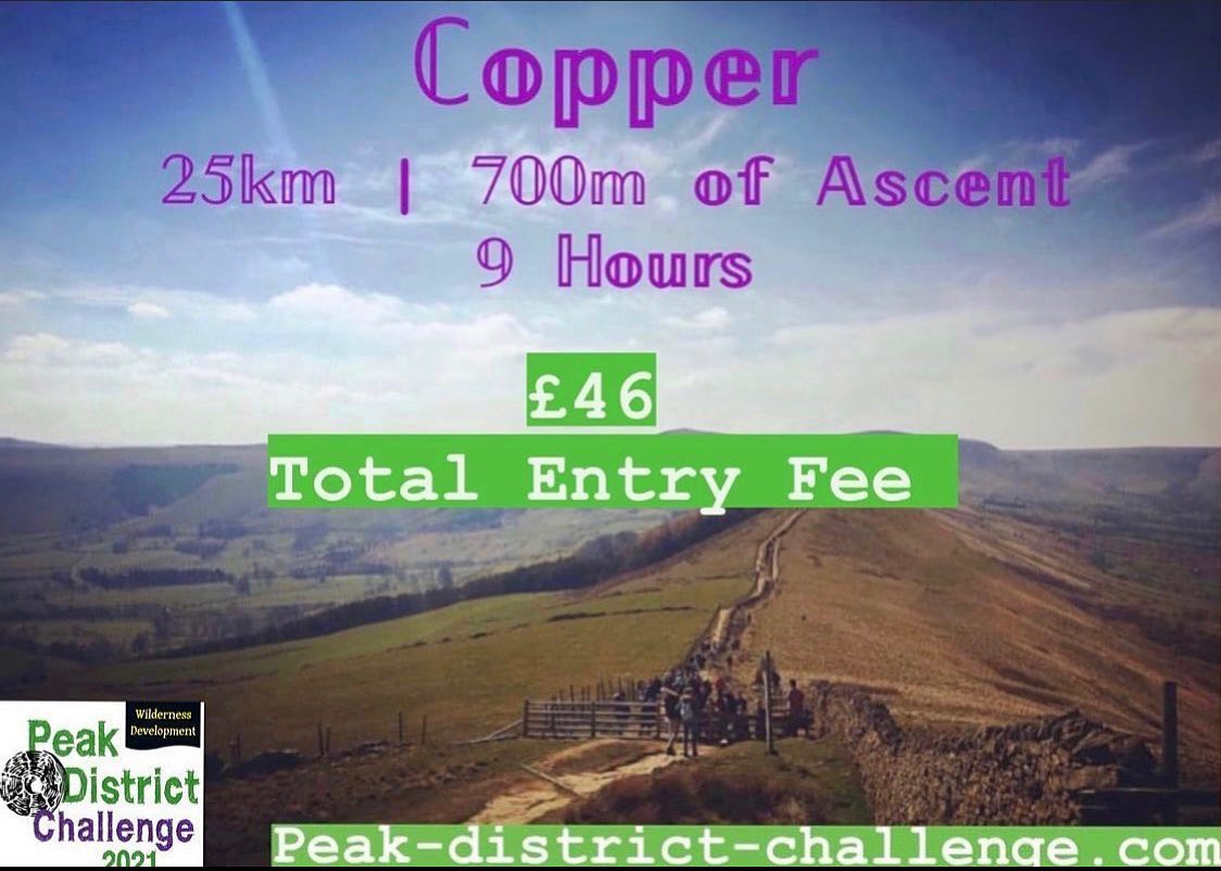 Register now for the Peak-District-Challenge.com 25km Copper Challenge for only £46 in total, wit...